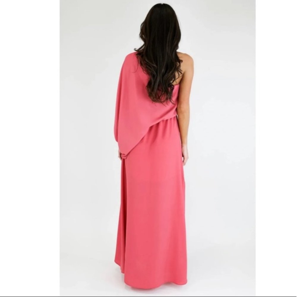 Judith March Teggy one shoulder coral/pink dress - Picture 2 of 7
